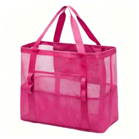 Sac de natation en filet haute densité, bandes de sécurité réfléchissantes, pieds en plastique renforcés, bordure en nylon résistant aux déchirures, séchage rapide