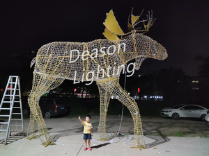 Ngoài trời thắp sáng con nai sừng tấm giáng sinh - Product Image 6