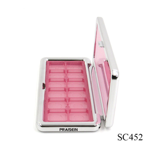 Astuccio per fard compatto <span class=keywords><strong>in</strong></span> <span class=keywords><strong>polvere</strong></span> cosmetica quadrata confezione per ombretti <span class=keywords><strong>in</strong></span> plastica <span class=keywords><strong>trasparente</strong></span> con piastra per fard personalizzata - Product Image 6