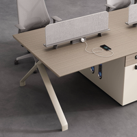 Bureau de direction ergonomique moderne avec panneau en bois, poste de travail modulaire, cloison de séparation insonorisée pour espace de bureau