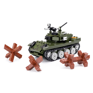 Modellino di Carro Armato della Seconda Guerra Mondiale, Parti di Blocchi da Costruzione Compatibili per Scenari di Ricerca e Missili - Product Image 3