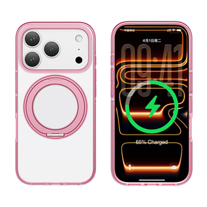 B547 360 °   Support magnétique rotatif, coque de protection transparente antichoc en TPU+PC pour iPhone 18 Pro Max - Product Image 4