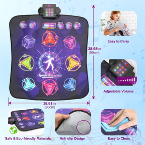 Tapete de Baile Musical para Niños <span class=keywords><strong>con</strong></span> 9 Modos de Juego, Dificultad Ajustable, Volumen y 8 Botones, para Interior y Exterior - Product Image 5