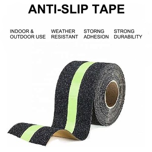 Màu đen và màu xanh lá cây <span class=keywords><strong>PVC</strong></span> Acrylic không trượt chống trượt sàn an toàn kéo băng 5cm * 18M cảnh báo băng cho cầu thang mạnh mẽ dính - Product Image 3