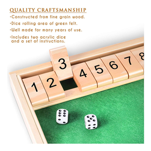 Di legno gioco da tavolo 12 numeri di Chiudere La Scatola del Gioco 12 # Piccolo Set Da Viaggio Semplice divertente festa di Famiglia bordo - Product Image 6