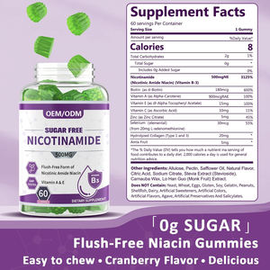 OEM NAD + Gommes à base de vitamine <span class=keywords><strong>B3</strong></span> sans sucre avec nicotinamide Resvératrol Suppléments à base de plantes pour tous les âges sauf les nouveau-nés - Product Image 5