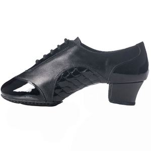 Cómodos Zapatos <span class=keywords><strong>De</strong></span> cuero negro para niños Zapatos <span class=keywords><strong>De</strong></span> Baile Latin <span class=keywords><strong>Salsa</strong></span> Dancing Shoes para hombres Tamaño <span class=keywords><strong>de</strong></span> EE. UU. 4,5-13,5 Altura del tacón 4,5 cm - Product Image 2