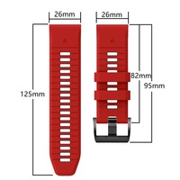 Montre Silicone Double Couleurs à Dégagement Rapide 22mm 26mm pour Garmin Fenix7x/7xpro/6x/5x Fenix7/7pro/6