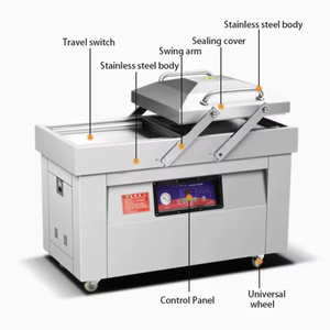 Máquina Selladora al Vacío Eléctrica Automática de Alta Precisión DZ-400/2SB, 1KPA, 400MM, Doble Cámara, 220V/380V, para Frutas Frescas y Aves de Corral - Product Image 3