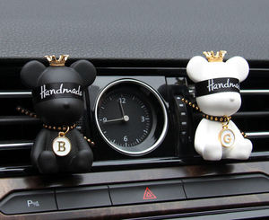 Clip de ventilation en forme <span class=keywords><strong>d</strong></span>'ours mignon, <span class=keywords><strong>d</strong></span>ésodorisant de voiture avec huile parfumée, diffuseur <span class=keywords><strong>d</strong></span>'aromathérapie de voiture, <span class=keywords><strong>d</strong></span>écoration de climatisation - Product Image 5