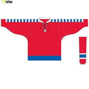 Maillots de hockey sur glace BETHERIVAL, blancs, taille 5XL, col en dentelle - Product Image 4