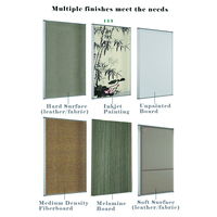 Sliding Wall Wooden Office Acoustic Partition Panel Removable Partition Wall with Door Dividing Space Waterproof