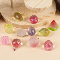 YIWUPOWER Hoogtransparante Simulatie Micro Grote Fruit Harsen Lichtgevende Schattige Trendy Ornament Fruit Appel Mysterie Zak Festival Cadeau