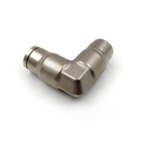 YS 9.52mm coude de buse de brouillard haute pression Joingt raccords enfichables pour système de pulvérisation d'eau extérieur, coude de verrouillage à glissement rapide