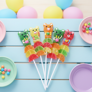 Piruletas <span class=keywords><strong>de</strong></span> Caramelo Suave con Rodajas <span class=keywords><strong>de</strong></span> Naranja Little Bear, Palitos <span class=keywords><strong>de</strong></span> Fruta <span class=keywords><strong>de</strong></span> Dibujos Animados, Piruletas para Regalos y Refrigerios para Niños - Product Image 1