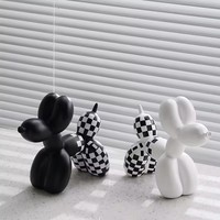 Style nordique résine ballon chien figurines maison salon chambre décoration personnalisé créatif résine artisanat