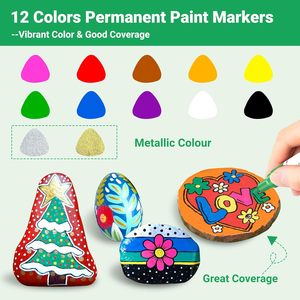 12colors Tire Marker <b>Pen</b> Low Odor Oil Based <b>Marking</b> <b>Pens</b> Permanent <b>Paint</b> Marker Waterproof <b>Pens</b> for Rock Painting Car Tyre Metal - Product Image 4