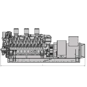 50HZ 2mw de energía diesel generadores de uso en la construcción con motor MTU 20V4000G23 por tipo abierto/contenedor