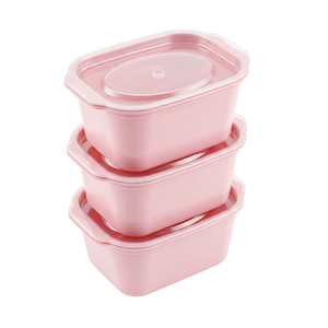 Ele-Gate 350ml Food Storage Containers <b>Microwave</b> Safe <b>Pink</b> Set of 3 - Product Image 3