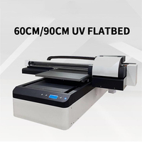 6090 şişe/cam/seramik/pvc 3 kafaları xp600/i3200 uv masaüstü yazıcı