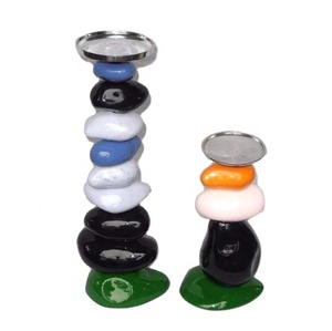 Hot Selling Cast Aluminium Christmas Home Decor <b>Candle</b> Holder Colorful Metal <b>Candle</b> Holder with Enamel Paint - Product Image 1