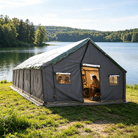 Grande tente événementielle commerciale robuste 5m x 15m en toile imperméable pour l'été, structure en acier, montage rapide, idéale pour le glamping et le safari en extérieur