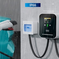 Nouveau chargeur mural pour véhicules électriques Megaevse 22KW 32A Type 2 triphasé avec WiFi pour contrôle par application, étanche IP66, noir