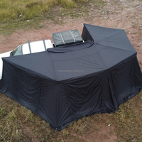 Auvent de protection solaire Sidw, coque 360 degrés, auvent tout-terrain 4x4, pare-soleil pliable, 2,5 m, camping, imperméable, polyester 420D, automatique rapide