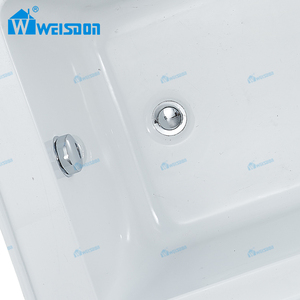 <span class=keywords><strong>Bañera</strong></span> acrílica independiente portátil Weisdon OEM ODM con falda blanca para baño tipo alcoba - Product Image 5