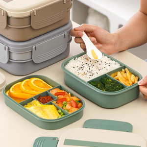 Boîte à lunch bento portable en silicone de qualité alimentaire pour enfants, avec séparateurs, idéale pour l'école et les sorties - Vente chaude - Product Image 2