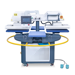 Máquina de Transferencia de Calor por Sublimación Automática con Láseres, Tipo Carrusel de Cuatro Estaciones, con 2 Cabezales de Calentamiento Rotatorios Automáticos para Impresión de Camisetas - Product Image 3