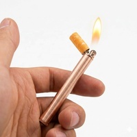 Briquet à gaz économique en gros, forme de cigarette fine, personnalisation disponible, briquet créatif