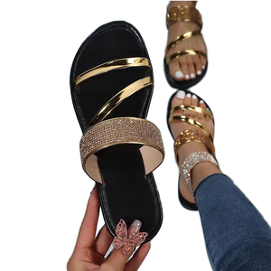 2026 New Designs Women's Summer Outdoor Flats Sandals Genuine <b>Leather</b> <b>Insole</b> Open Toe PU Upper Rubber Outsole Fashion Trend - Product Image 1