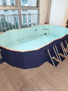 Vente directe d'usine - Piscine pour animaux <span class=keywords><strong>de</strong></span> compagnie - Kit complet avec auvent pare-<span class=keywords><strong>soleil</strong></span> - Baignoire pour chien et chat - Piscine pour jardin - Product Image 6