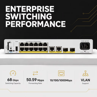 C9200CX-12P-2XGH-E Band baru 12-port 1G 2x10G dan 2x1G PoE + HVDC sakelar kompak esensial jaringan