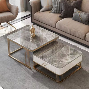 Venta al por mayor de luz de estilo de lujo mesa de centro moderna para la sala de estar pequeños muebles para el hogar conjuntos apartamento Hotel personalización - Product Image 1
