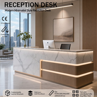 Comptoir de réception minimaliste moderne et bureau de caisse pour usage commercial - Mobilier de bureau personnalisable