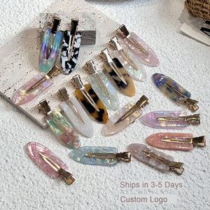 Barrettes à <span class=keywords><strong>cheveux</strong></span> françaises en acétate, clips de <span class=keywords><strong>maquillage</strong></span> sans pli, barrettes personnalisées avec logo, pinces à franges, barrettes à <span class=keywords><strong>cheveux</strong></span> sur mesure - Product Image 1