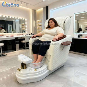 <span class=keywords><strong>Sillón</strong></span> de <span class=keywords><strong>Pedicura</strong></span> Spa <span class=keywords><strong>Profesional</strong></span> con Bañera de Hidromasaje para Pies, Respaldo Ajustable y Sistema de Chorro Sin Tubería para Salón de Belleza de Lujo - Product Image 2