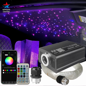 ไฟเบอร์ออปติก LED RGBW 16W ควบคุมผ่านแอพฯ กระพริบตามจังหวะ<span class=keywords><strong>เพลง</strong></span> ระดับการป้องกันน้ำ IP54 สำหรับติดตั้งในรถยนต์ รถบรรทุก เพดานบ้าน ชุดไฟตกแต่ง - Product Image 1