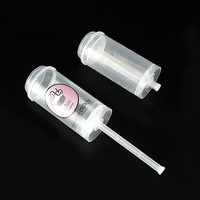 Conteneur à glaces et snacks en PP de 100 ml, grand format, à pression, transparent, pour fruits, gâteaux arc-en-ciel, distributeur cylindrique avec couvercle