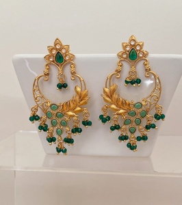 Pendientes de Araña de Latón con Baño de Bronce Antiguo y Circonitas, Diseño Floral, Joyería Vintage para Mujer, Ideal para Bodas - Product Image 2