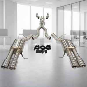 Escape Trasero Personalizado OEM SS304 para <span class=keywords><strong>BMW</strong></span> <span class=keywords><strong>M5</strong></span> E60 <span class=keywords><strong>5.0</strong></span> 2003-- Silenciador Electrónico con Resonador y Tubos en X Simples/Doble - Product Image 1