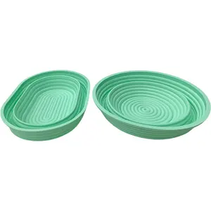 Cesta para Pan de Grado Alimenticio, Ovalada/Redonda, Plegable, para Panadería, Cestas de Silicona para Fermentar Pan - Product Image 1