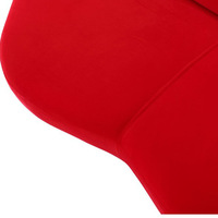 Sofá con forma de labios de terciopelo rojo moderno, diseño creativo para sala de estar o decoración de espacio artístico lleno de esponja