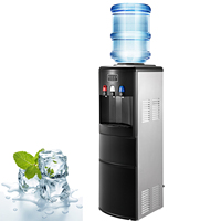 Machine à glace avec baril d'eau 2 en 1, distributeur d'eau, pour la fabrication de glaçons, avec des bouteilles