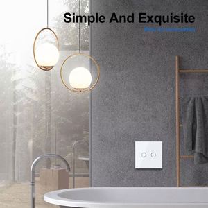 สวิตช์อัจฉริยะแบบสัมผัสมาตรฐาน EU UK สวิตช์อัจฉริยะรองรับ <span class=keywords><strong>Alexa</strong></span> WiFi สวิทช์แบบสัมผัสติดผนัง - Product Image 5