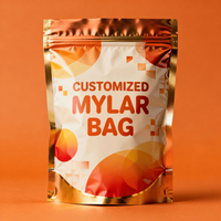 Sacs Mylar personnalisés avec logo imprimé numériquement, finition brillante de qualité alimentaire, hologramme, fermeture éclair, pour emballage de bonbons et gommes, délai de livraison rapide