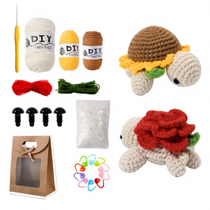 Kit de Crochet de Animales para Principiantes, Kit de Iniciación al <span class=keywords><strong>Amigurumi</strong></span> con Hilo, Ganchillo y Tutorial <span class=keywords><strong>Paso</strong></span> <span class=keywords><strong>a</strong></span> <span class=keywords><strong>Paso</strong></span> - Product Image 1