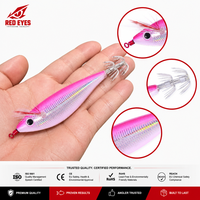 Échantillon Gratuit Nouvelle Arrivée Leurre de pêche au calamar en bois rond lumineux de 10 cm et 10 g avec hameçon à aiguille pour la vente en gros